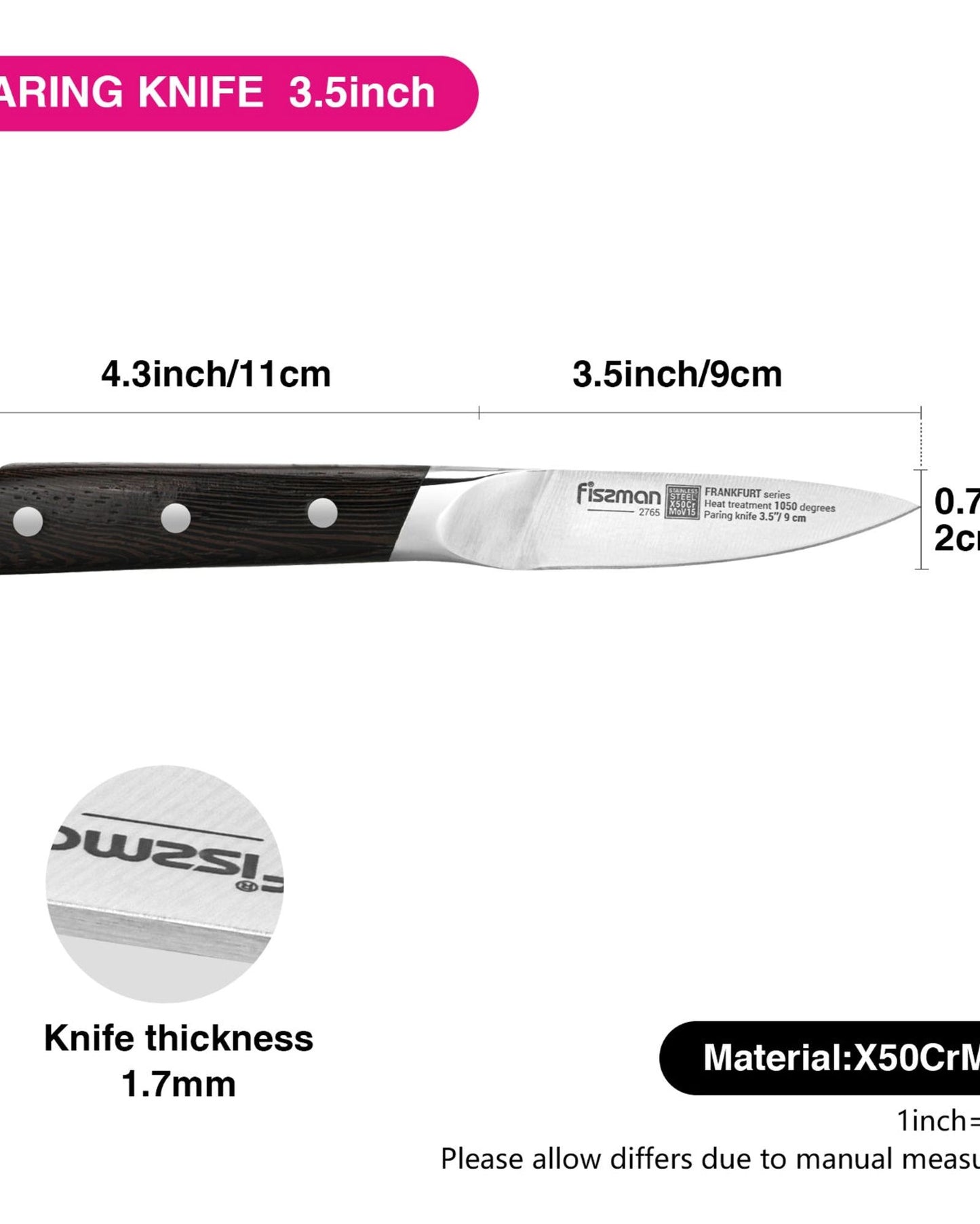 Fissman Paring Knife FrankFruit 3.5Inch