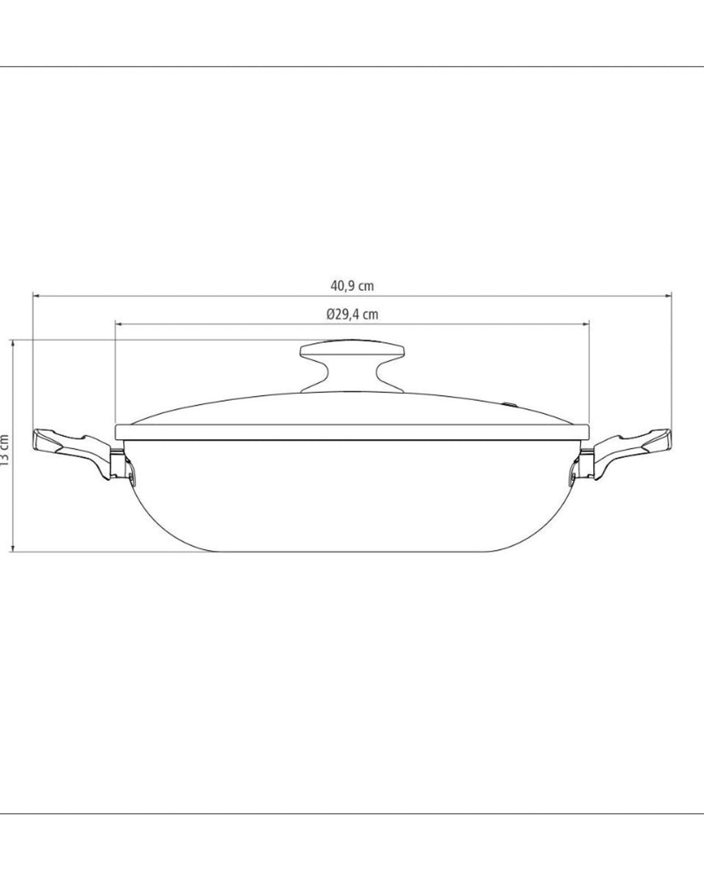Tramontina Wok Pot, 28 cm 3.3 L