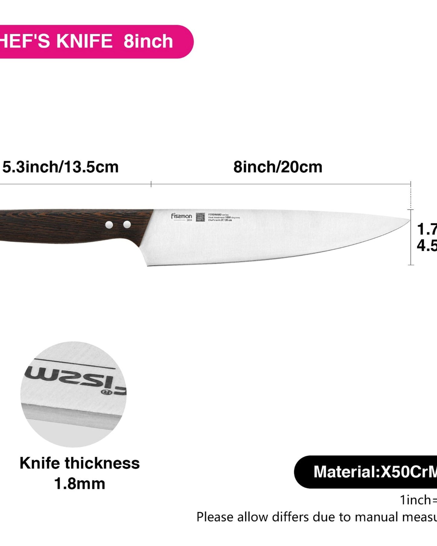 Fissman Chefs Knife Ferdinand 8Inch