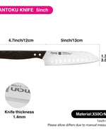 Fissman 5'' Santoku Knife Ferdinand - X50CrMoV15 steel