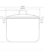 Tramontina Brazil  Paris Red Aluminum 26cm Stock Pot with Interior and Exterior Starflon Max Red PFOA Free Nonstick Coating