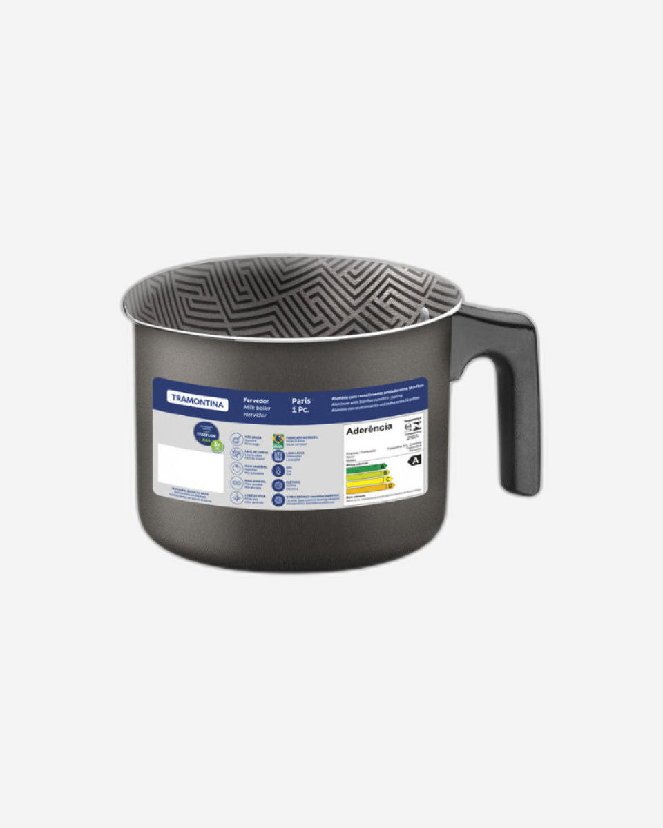 Tramontina Paris Aluminum Milk Boiler with Interior and Exterior Starflon Max Lead Nonstick Coating, 10 cm 0,8 L