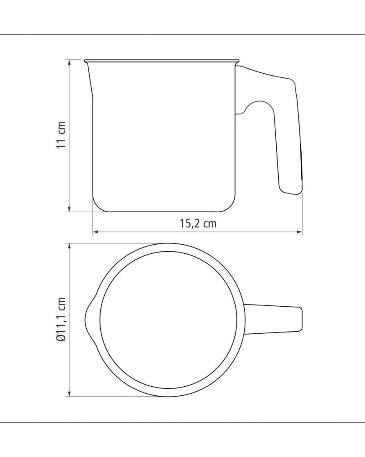 Tramontina Paris Aluminum Milk Boiler with Interior and Exterior Starflon Max Lead Nonstick Coating, 10 cm 0,8 L
