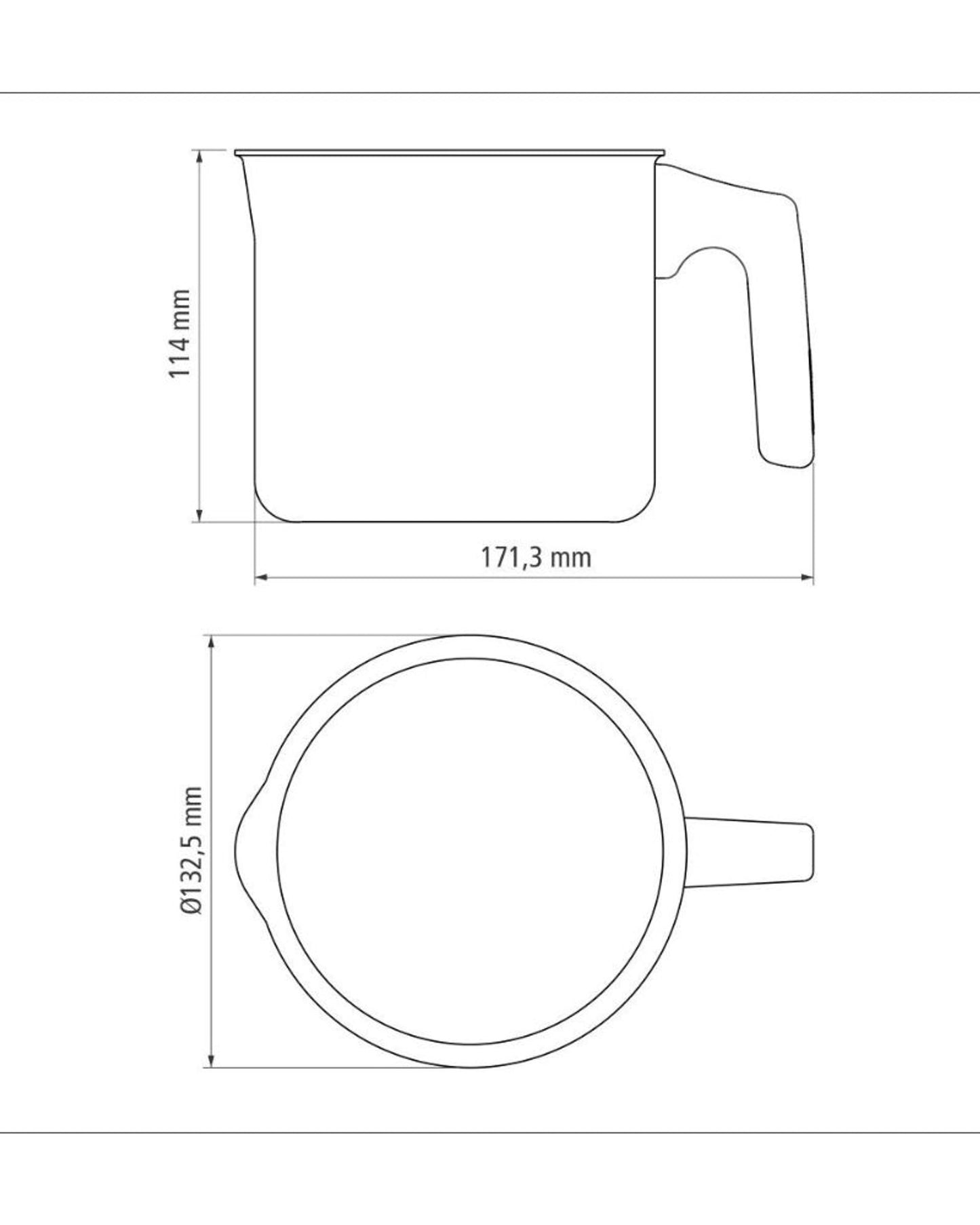 Tramontina Paris Aluminum Milk Boiler with Interior and Exterior Starflon Max Lead Nonstick Coating, 12 cm 1,2 L