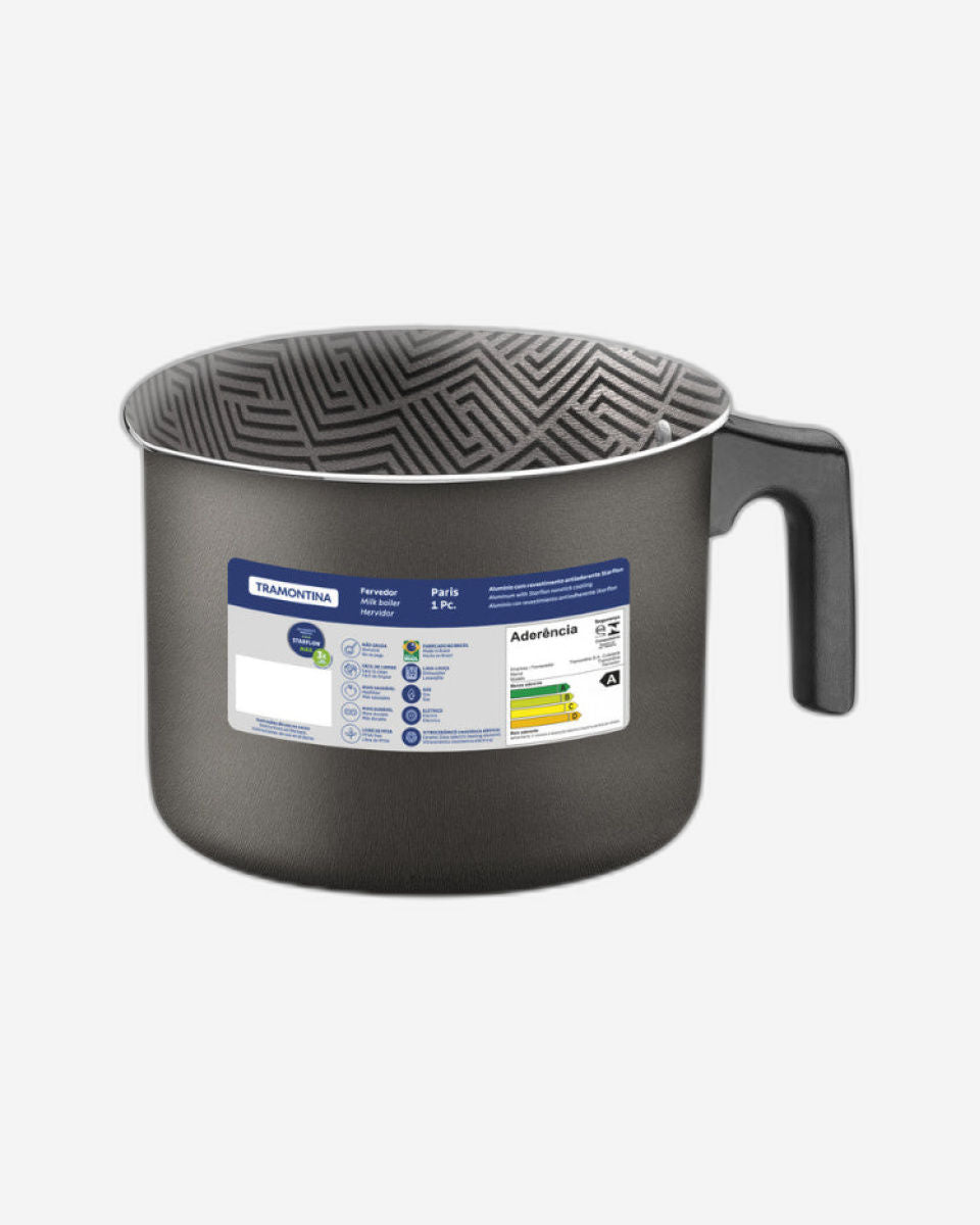 Tramontina Paris Aluminum Milk Boiler with Interior and Exterior Starflon Max Lead Nonstick Coating, 16 cm 2,7 L