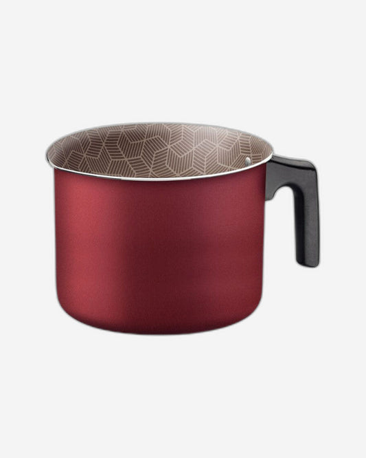 Tramontina Paris Aluminum Milk Boiler with Interior and Exterior Starflon Max Red Nonstick Coating, 16 cm 2,7 L