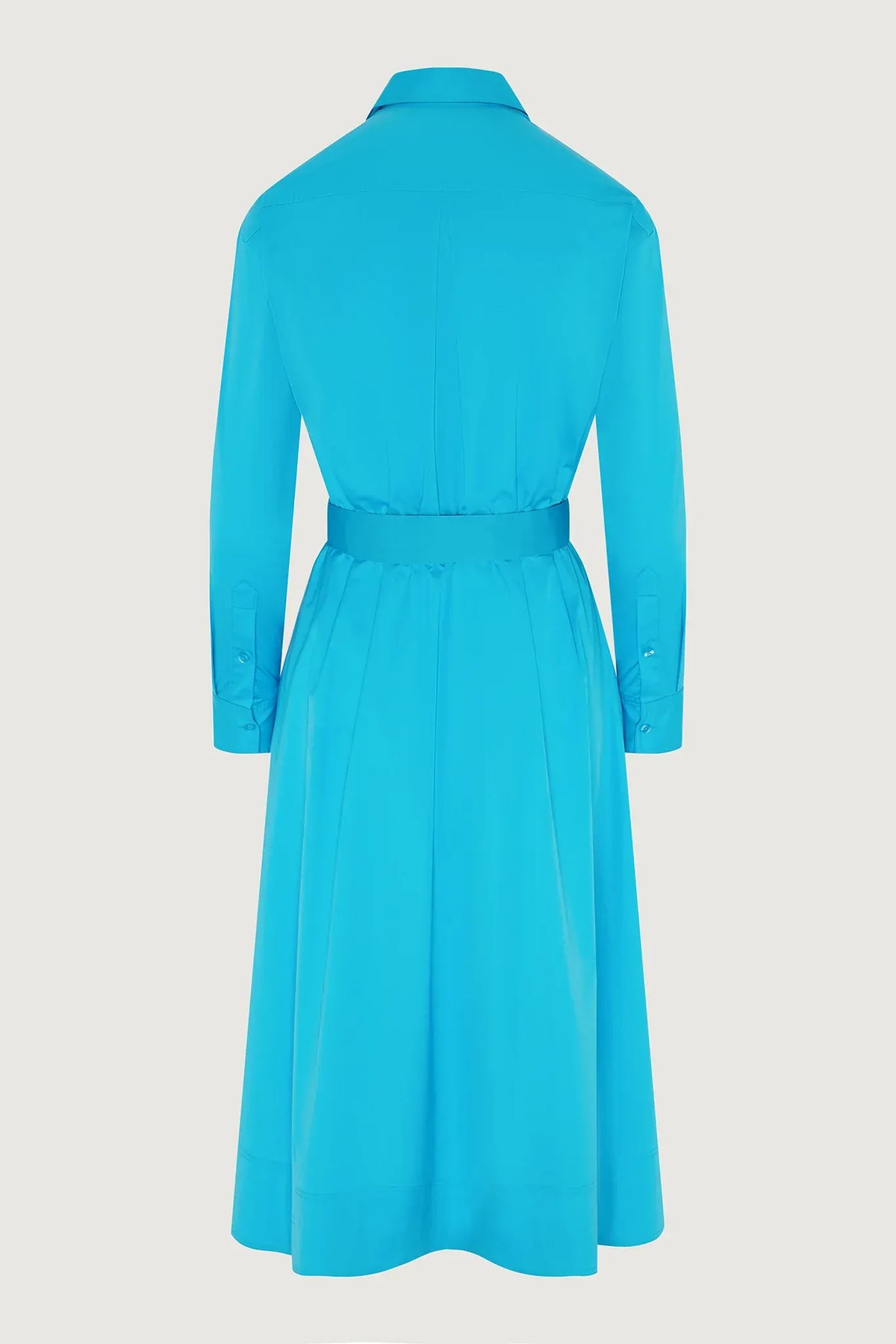 Blythe Full Skirt Shirt Dress in Turquoise