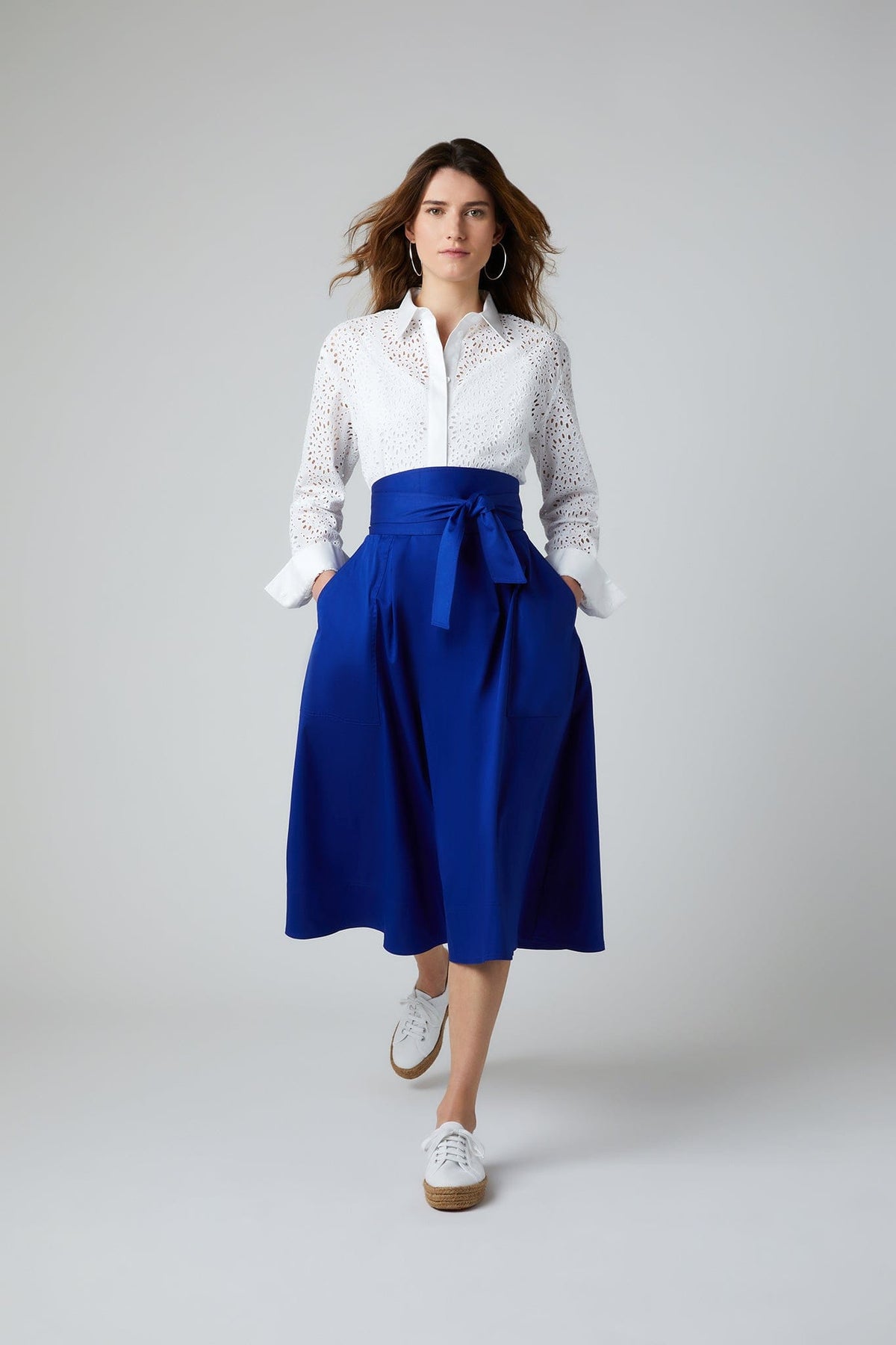 Fiona Full Skirt in Blue