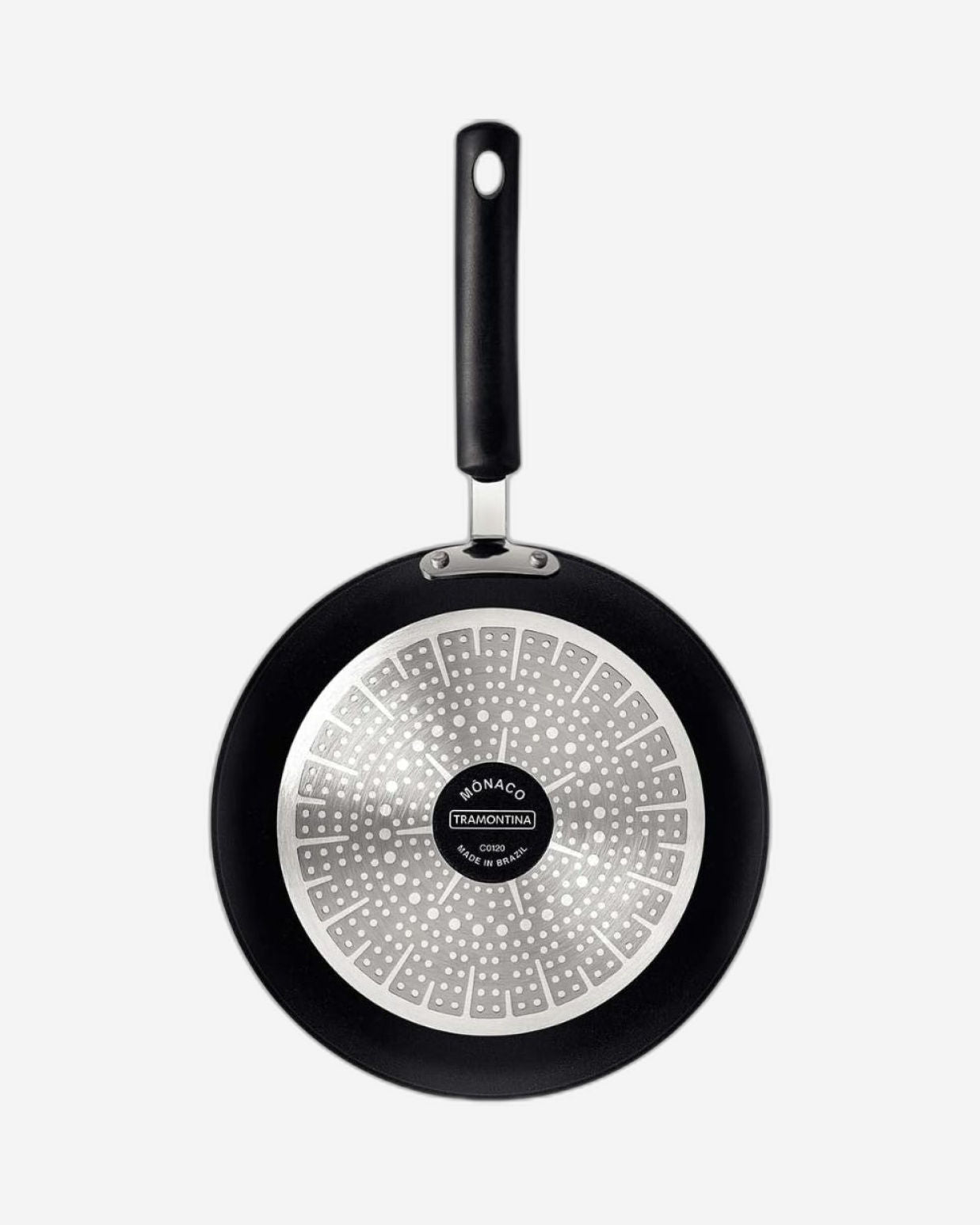 Tramontina Brazil  Monaco Induction 28cm Black Aluminum Frying Pan with Interior and Exterior Starflon Premium PFOA Free Nonstick Coating