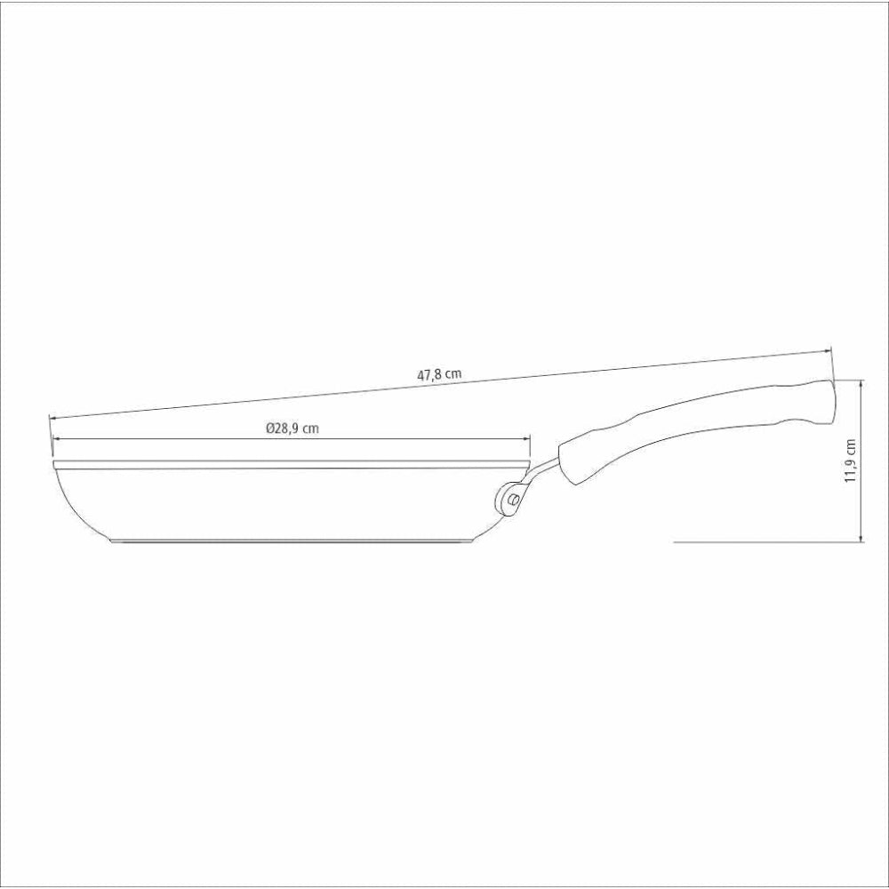 Tramontina Brazil  Monaco Induction 28cm Black Aluminum Frying Pan with Interior and Exterior Starflon Premium PFOA Free Nonstick Coating