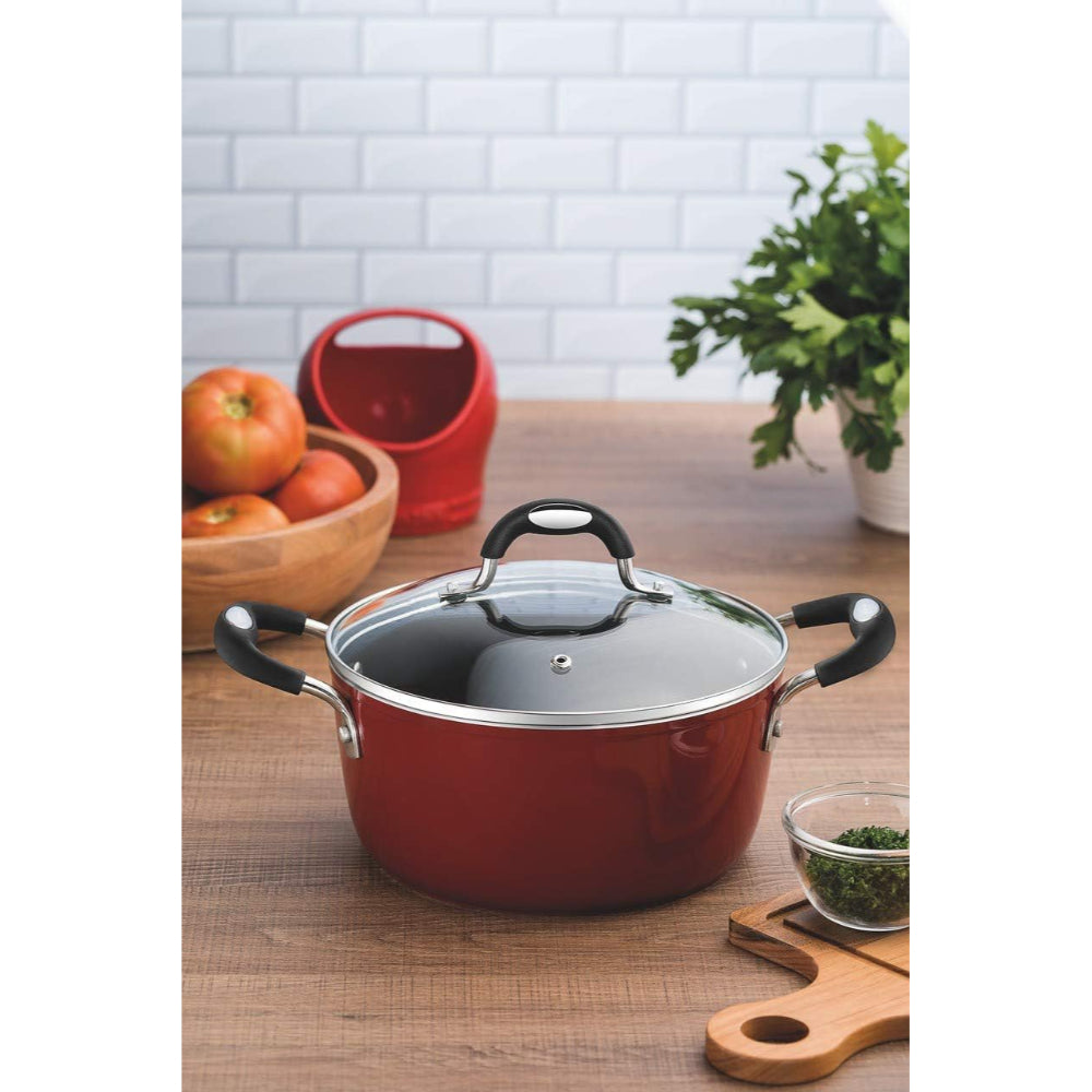 Tramontina Brazil  Monaco Induction 20cm 2.6L Black Aluminum Casserole with Interior and Exterior Starflon Premium PFOA Free Nonstick Coating