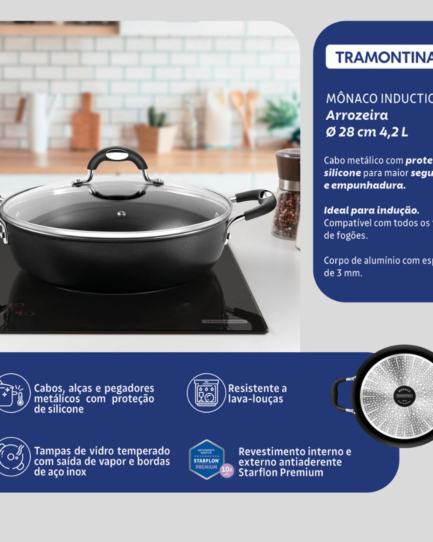Tramontina Monaco Skillet 4.2L