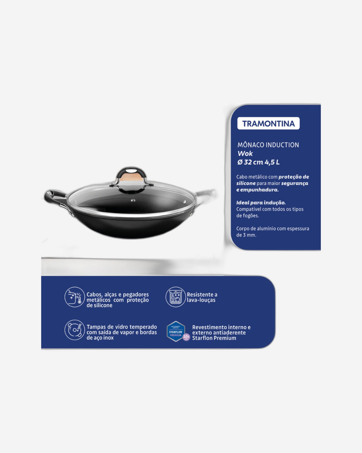 Tramontina Monaco Wok 4.5L