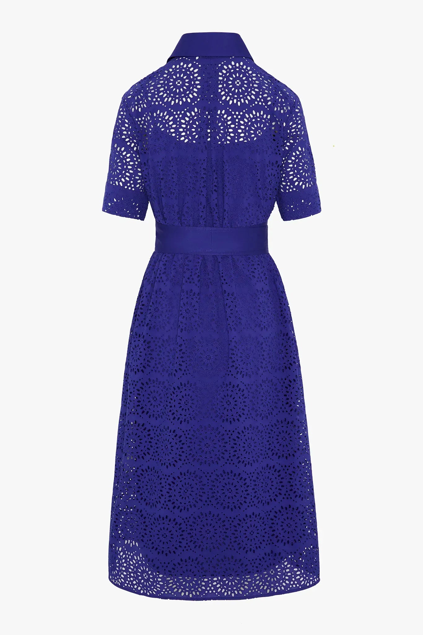 Daria Broderie Dress in Blue