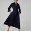Blythe Full Skirt Shirt Dress in Navy