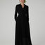 Hester Georgette Maxi Wrap Dress in Black