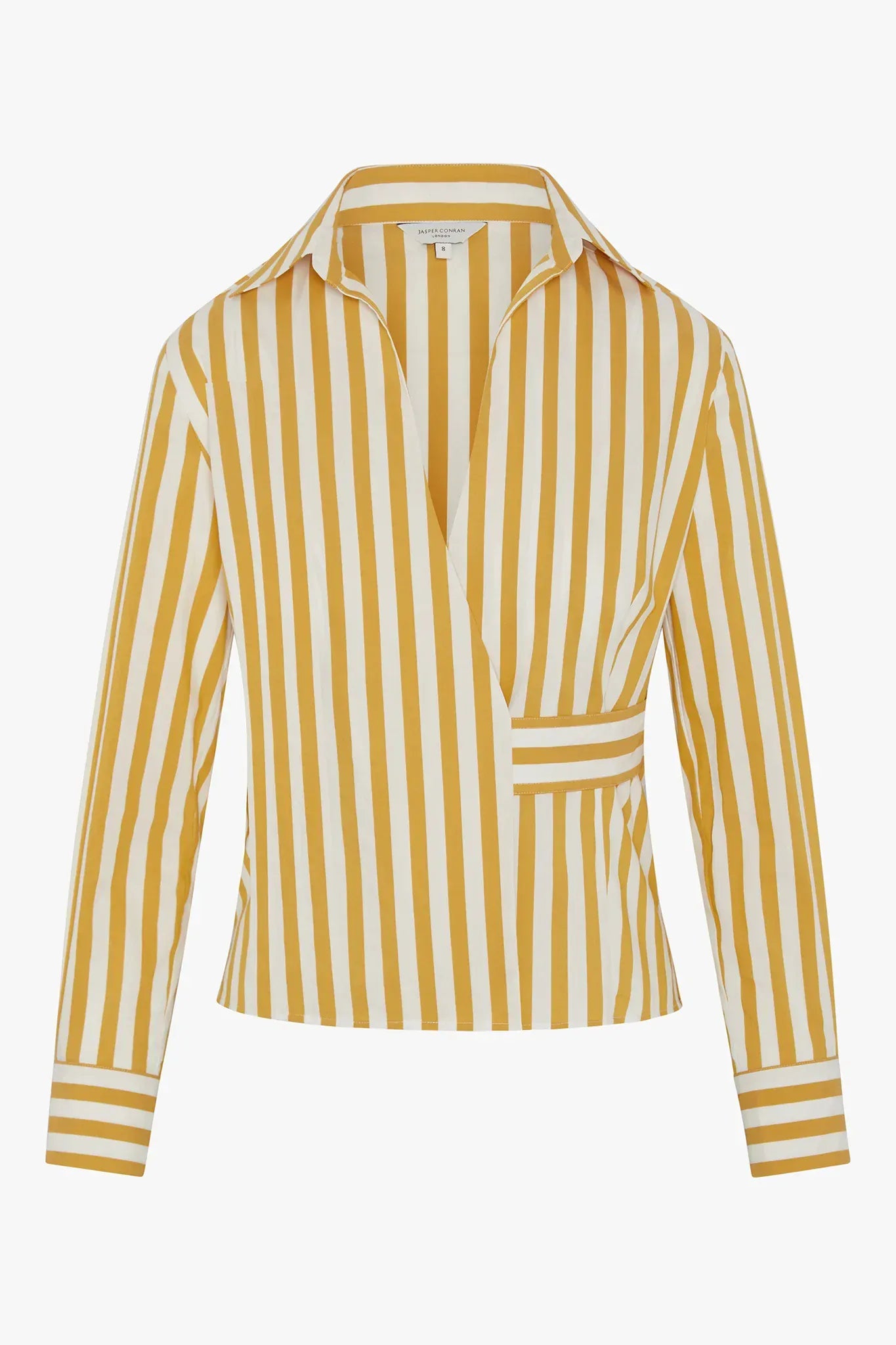 Holly Stripe Wrap with Button Shirt in Gold