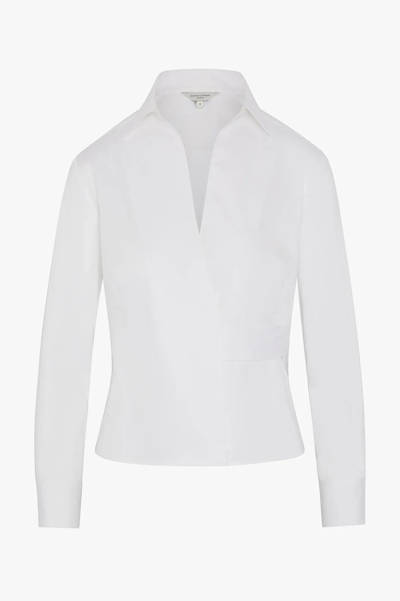 Holly Plain Wrap Shirt in White