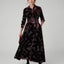 Idalia Velvet Burn Out Shirt in Berry Floral