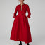 Gwen Wool Silk Fitted Shirt in Red