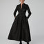 Imelda Wool Silk Sequin Skirt in Black