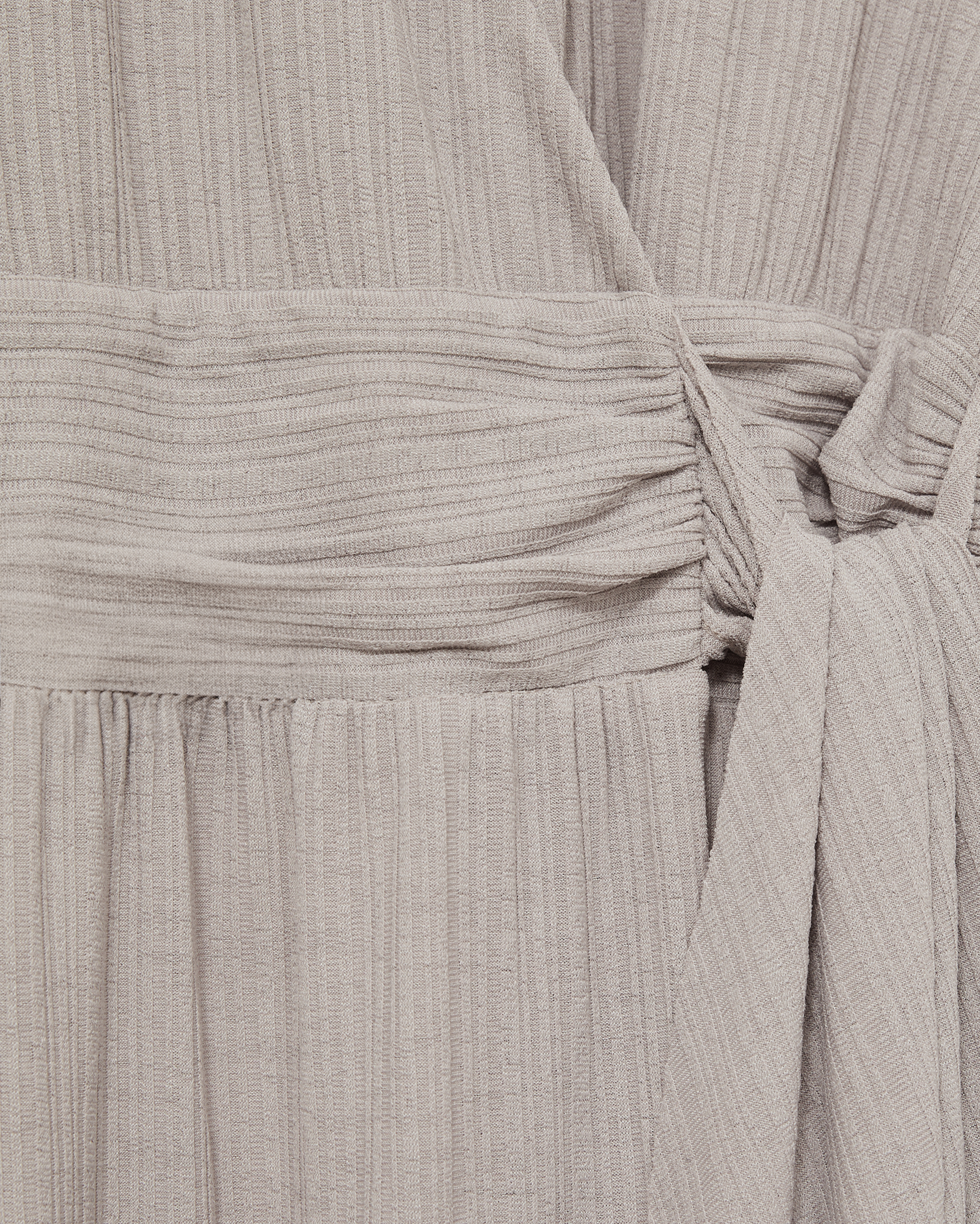 Reiss Wrap Tie Midi Jersey Dress - Grey