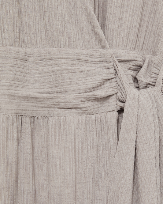 Reiss Wrap Tie Midi Jersey Dress - Grey