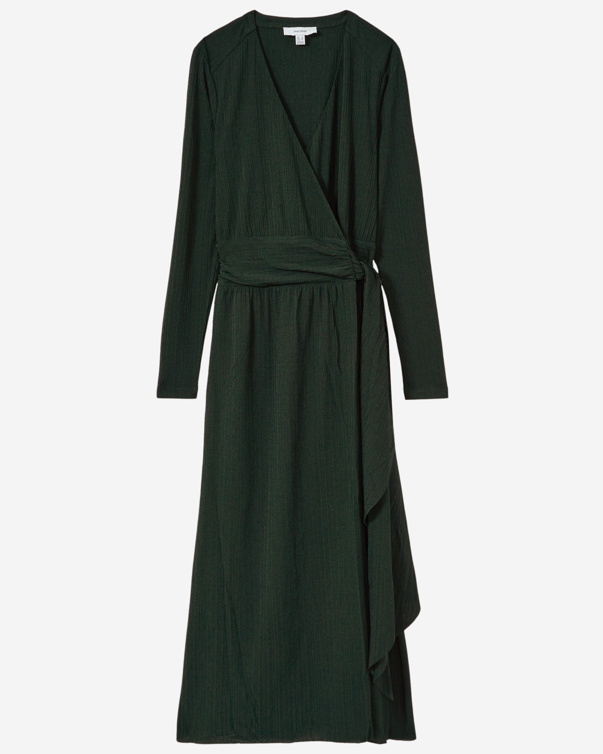 Reiss Wrap Tie Midi Jersey Dress