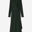 Reiss Wrap Tie Midi Jersey Dress - Green