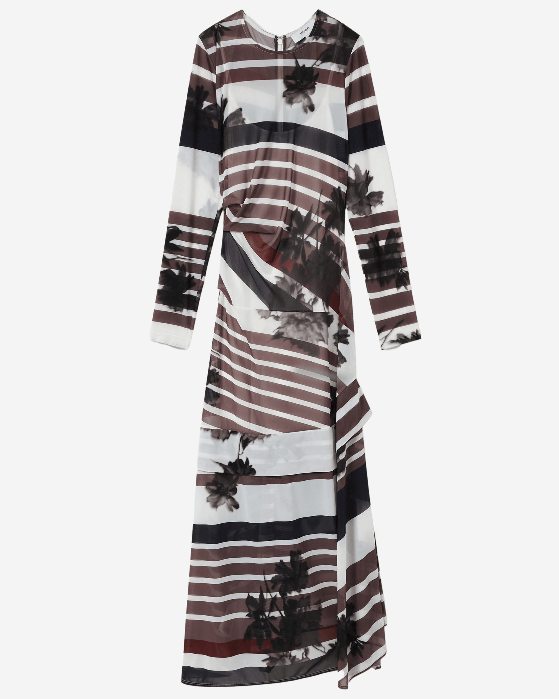 Reiss Stripe Printed Dress