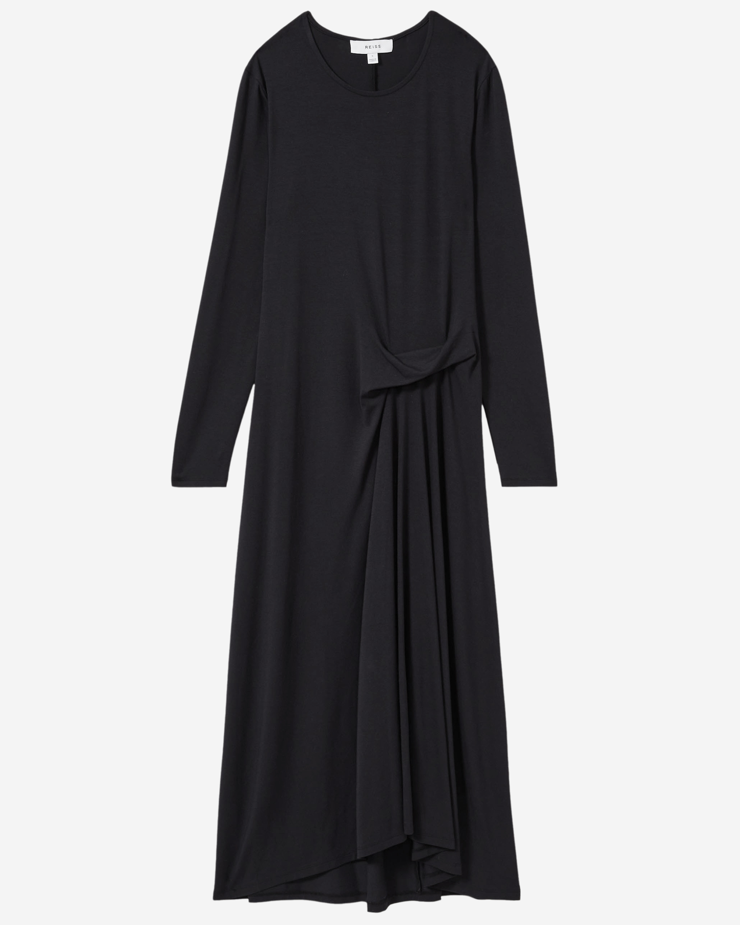 Reiss Ruched Plain Midi