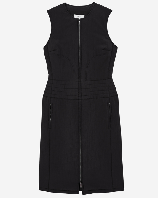 Reiss Quilted Sleeveless Dress