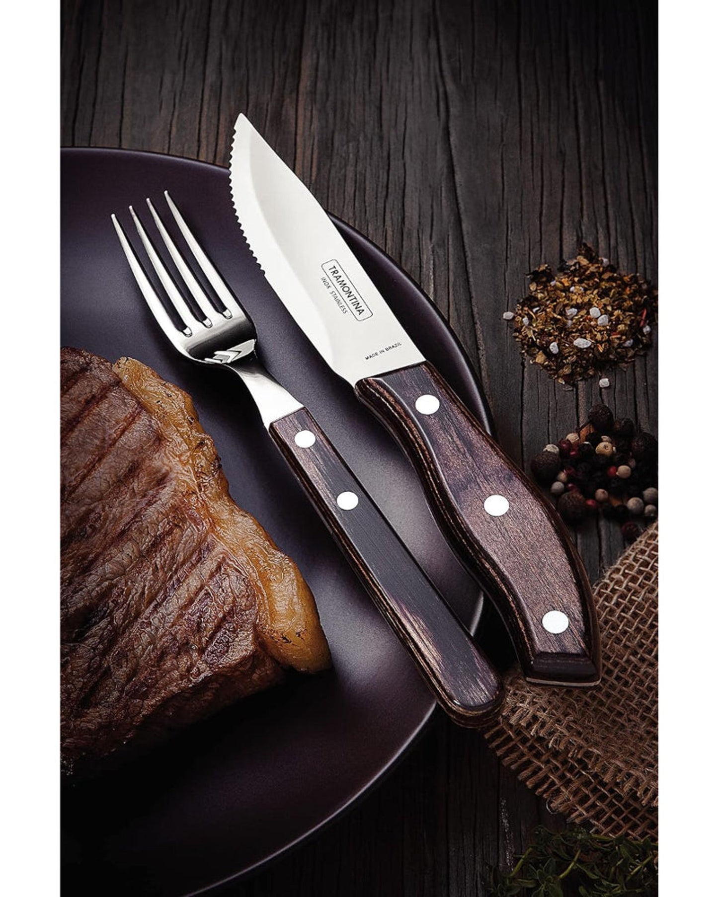 Tramontina Churrasco Barbecue Flatware Set 4Pc