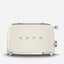 SMEG 2 Slice Toaster with Extra Wide Slots  Cream