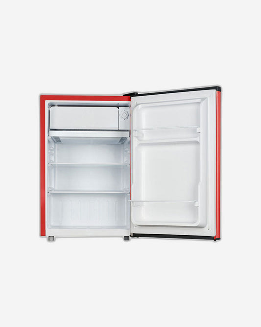 Hoover 92L Single Door Compact Refrigerator with Freezer Compartment - Mechanical Control, Adjustable Thermostat, 1 Removable Shelf, Defrost Feature, 1 Year Warranty, Red- HSD-K92-R