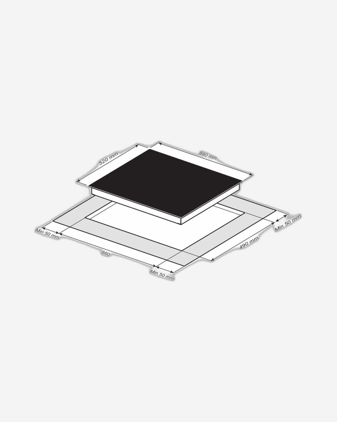 Bertazzoni Modern Series Built-In Ceramic Hob 90cm, Black