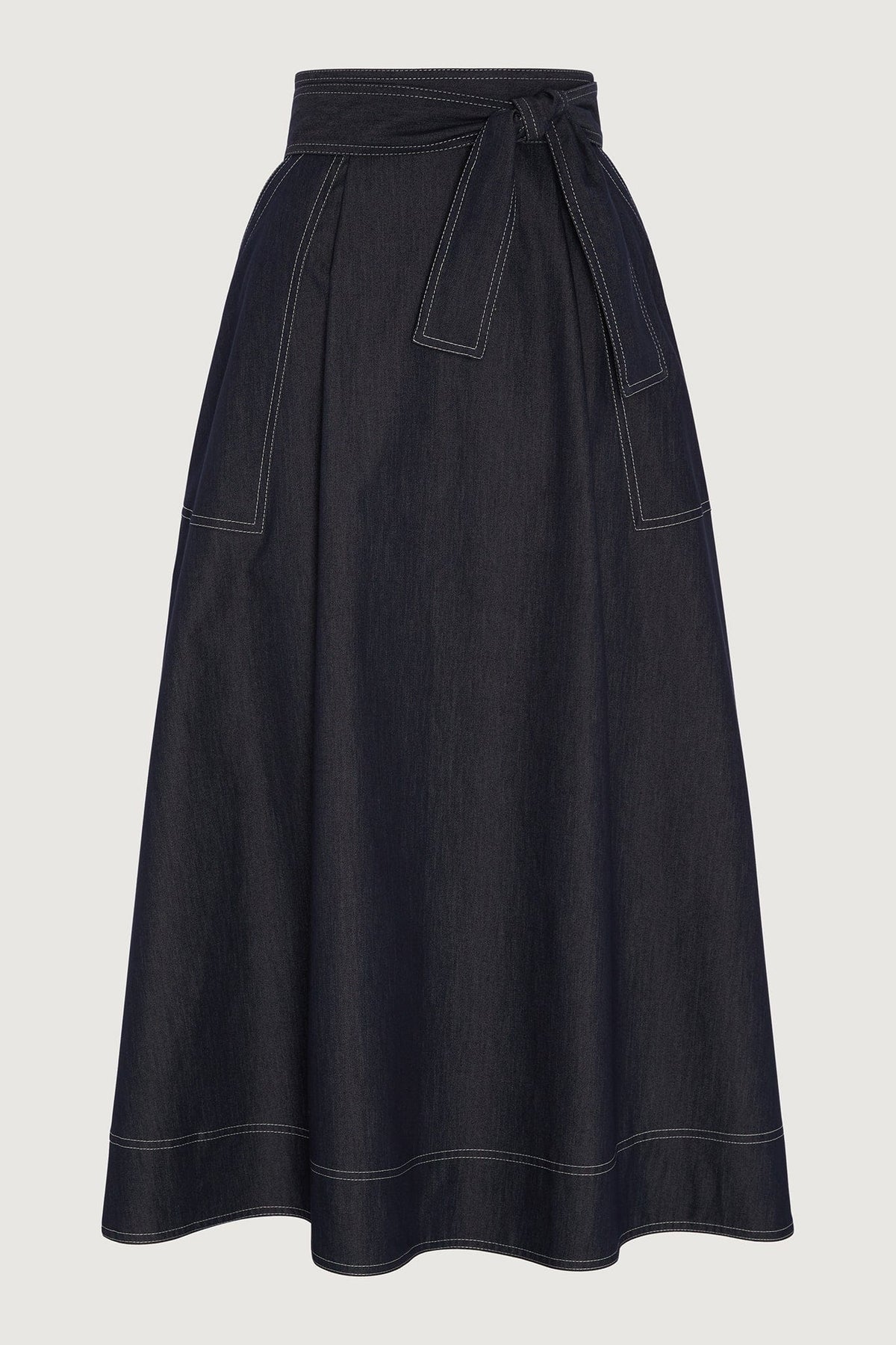 Faye Full Skirt in Denim