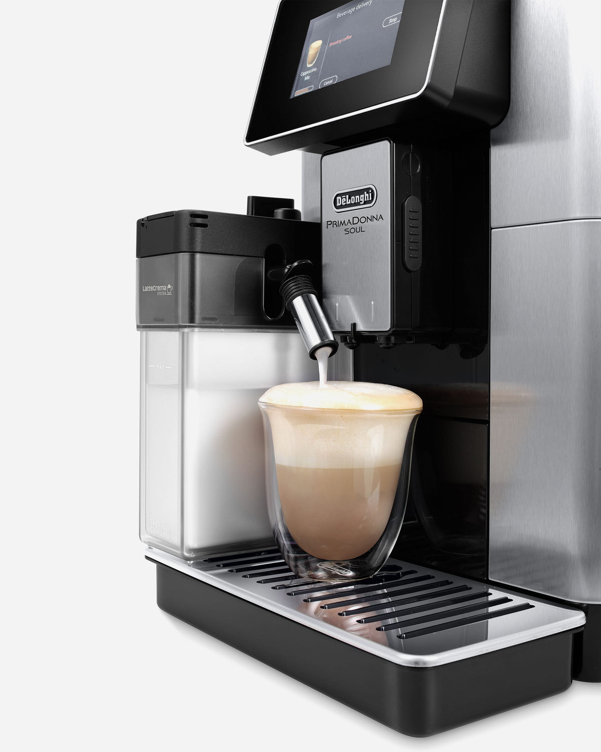 De'Longhi PrimaDonna Soul Bean-to-Cup Coffee Machine, 20+ Coffee Recipes – ECAM610.75.MB (ESMA Certified)