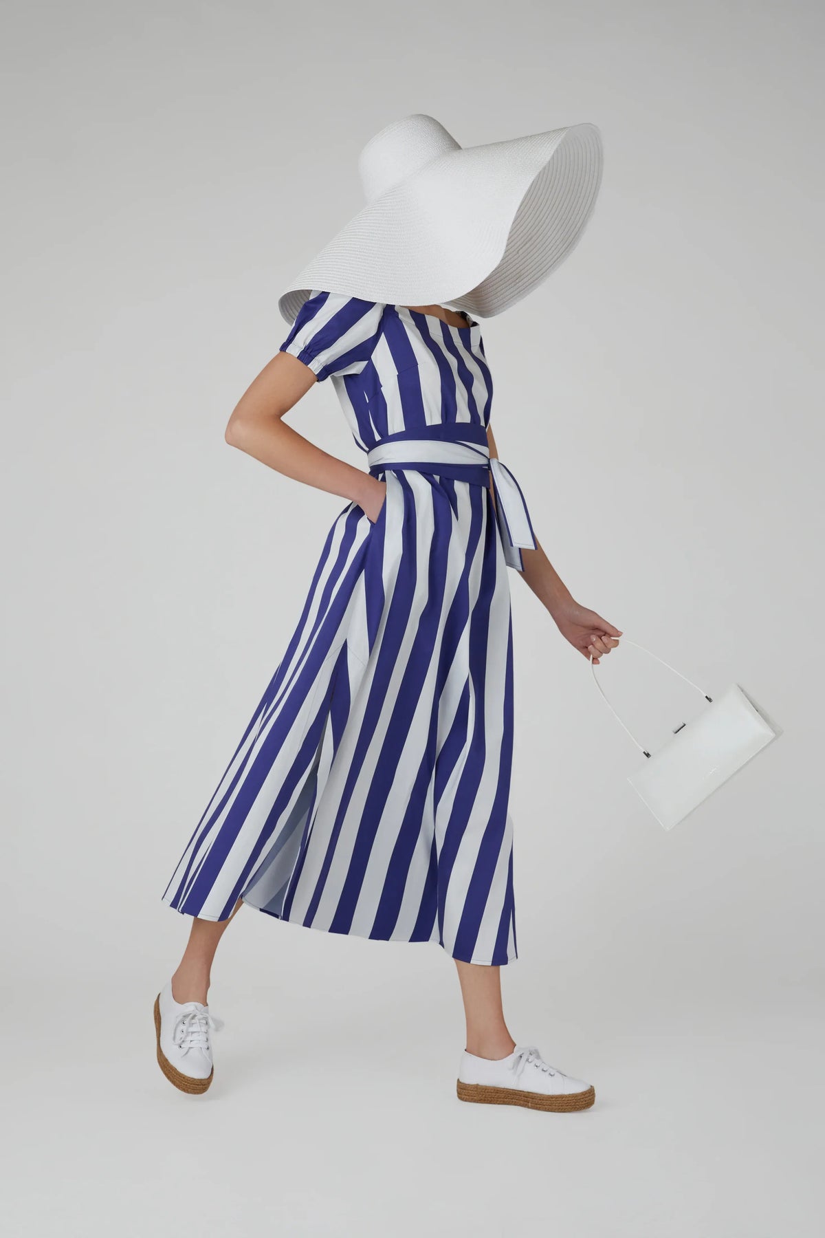 Hallie Bardot A-Line Striped Dress