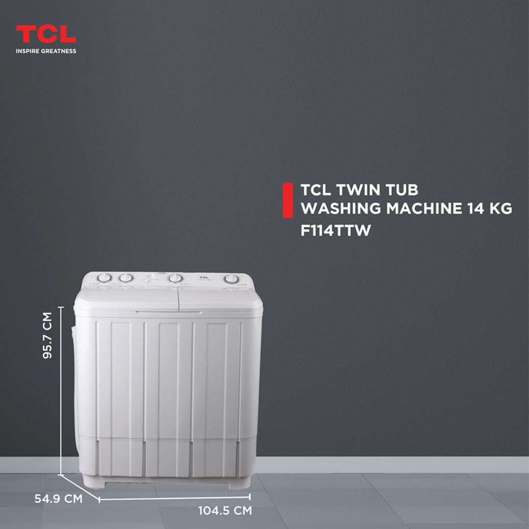 TCL Twin Tub Washing Machine 14kg