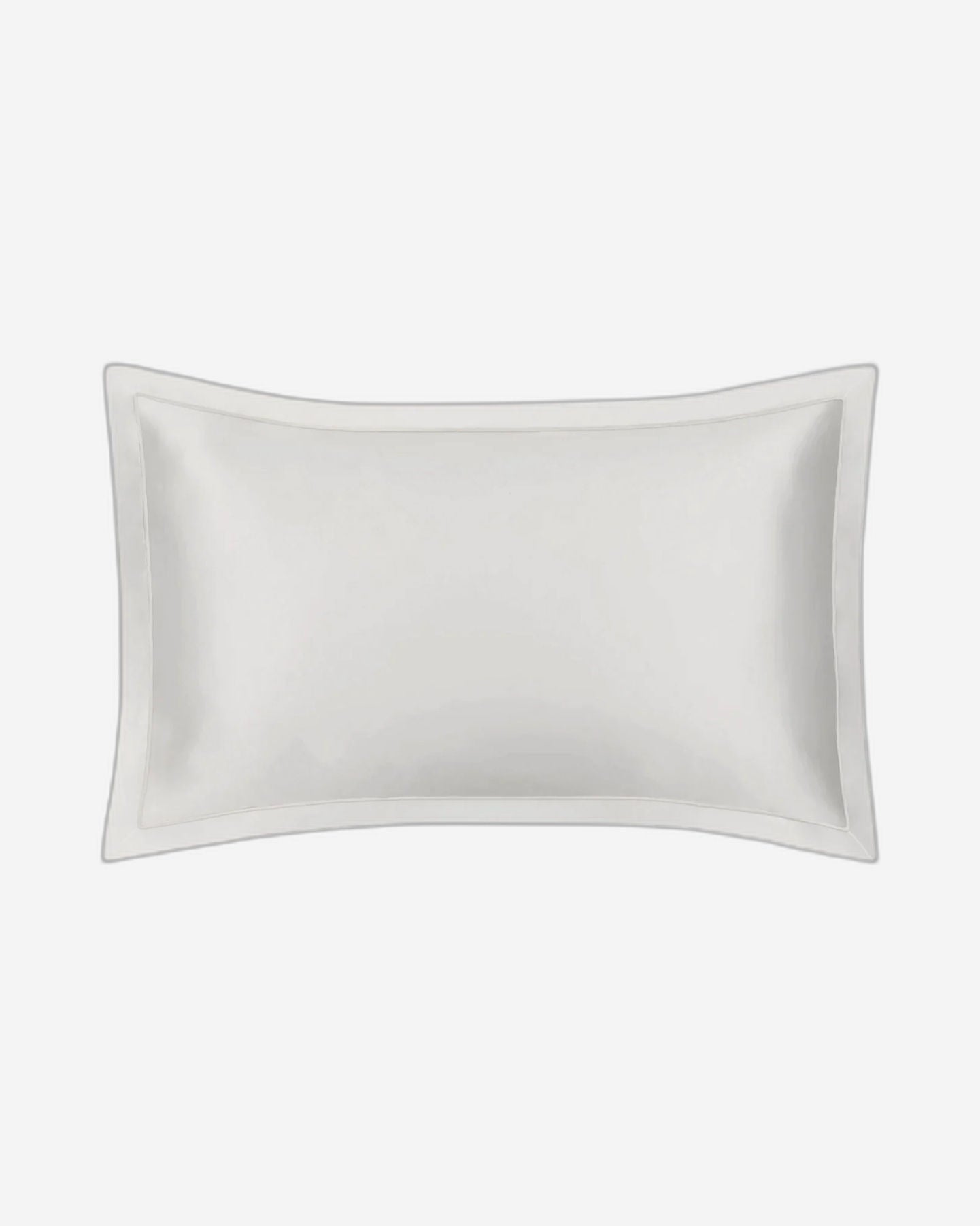 Mayfairsilk "Mulberry Silk" Oyster Grey Oxford Pillowcase with Piping