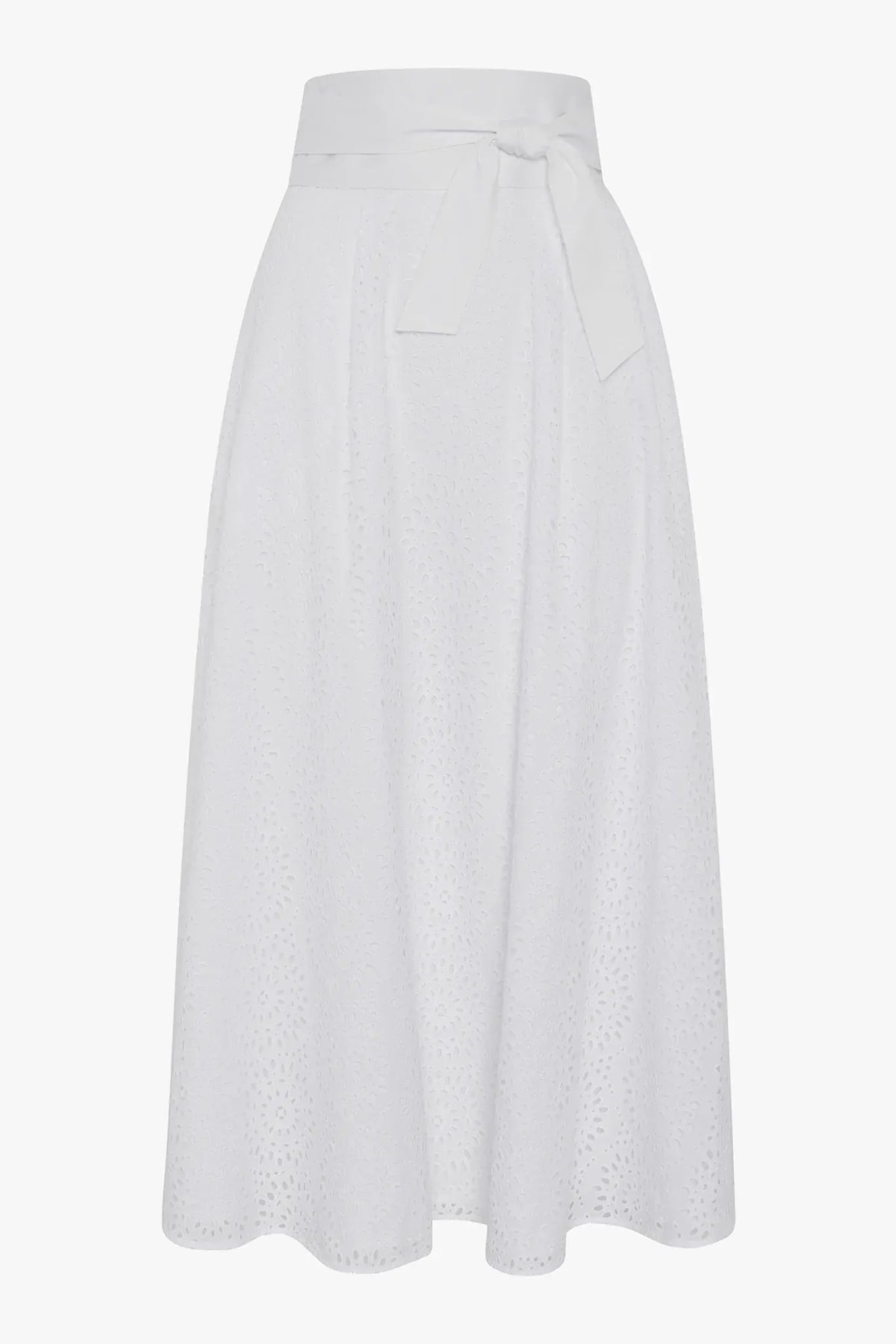 Felicia Broderie Maxi Skirt in White