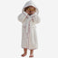 Christy Mini Hooded Bath Robe White/Pink