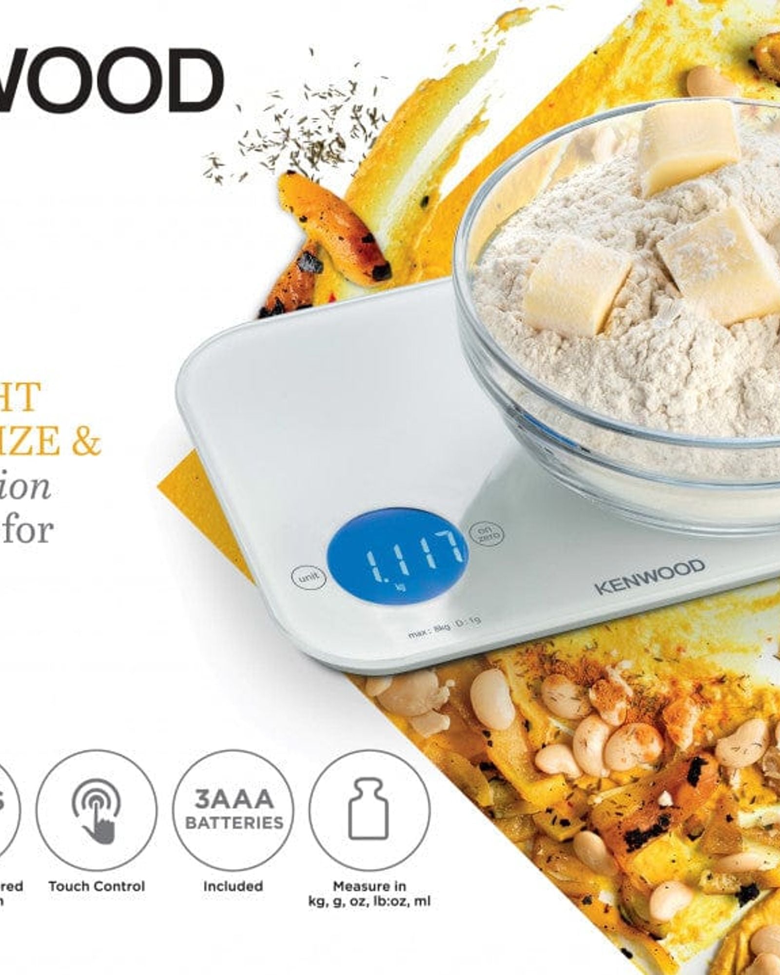 Kenwood Digital Kitchen Scale 5g-8kg
