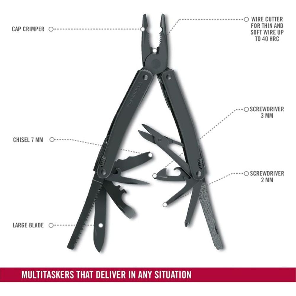 Victorinox Swiss Tool Spirit Xbs Black - with 25 function 3.0224.3CN
