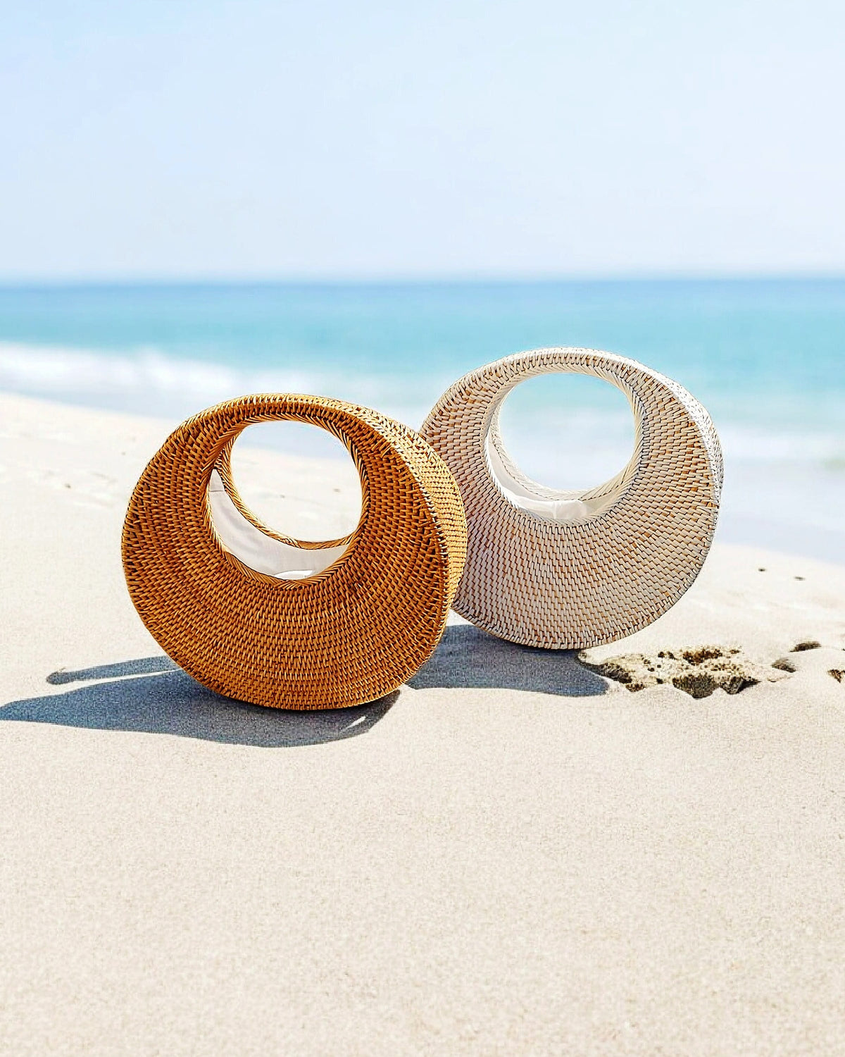 OHSun Maxine Rattan Beach Bag – Chesnut