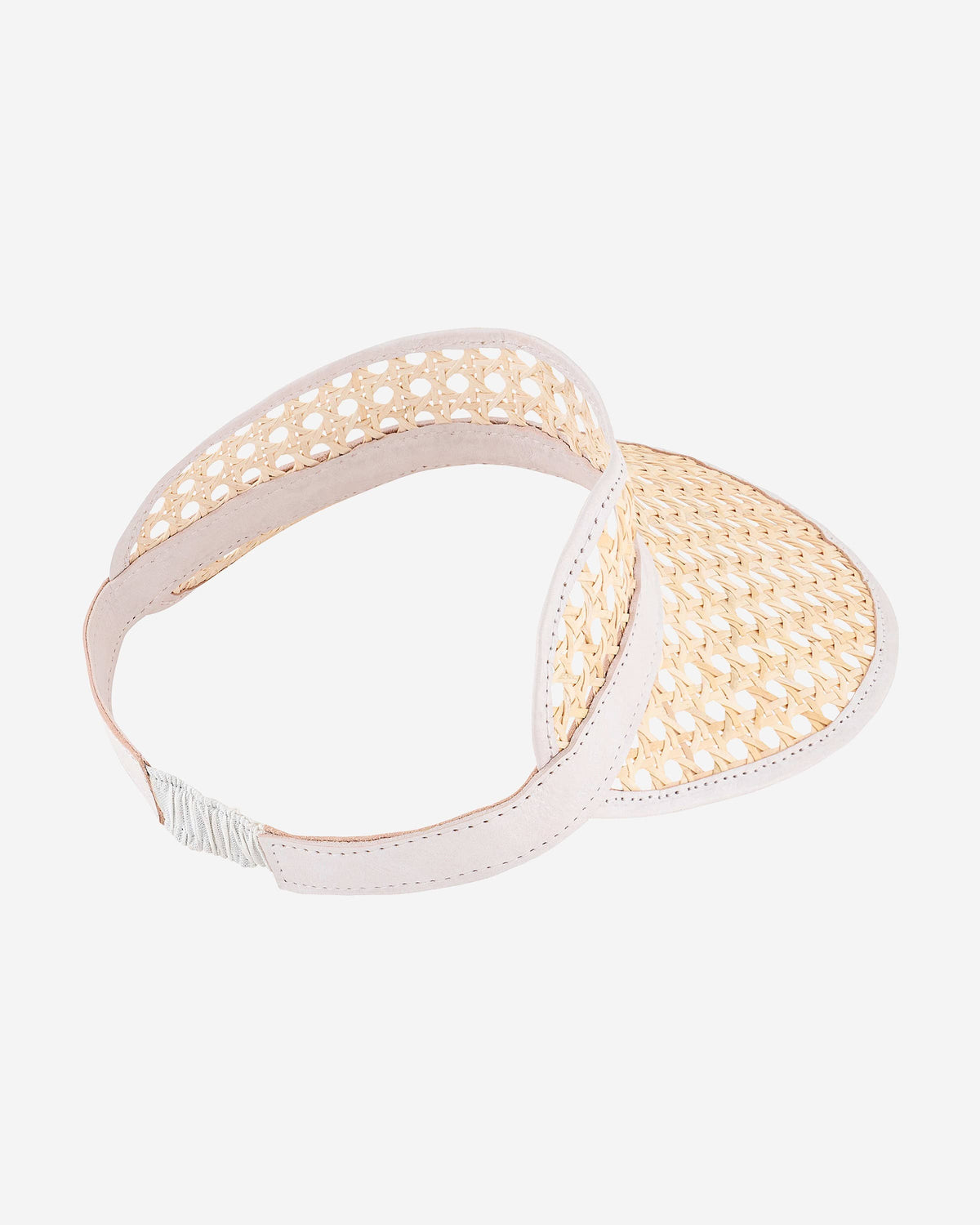 OHSun Fifi Rattan & Leather Visor – Caramel