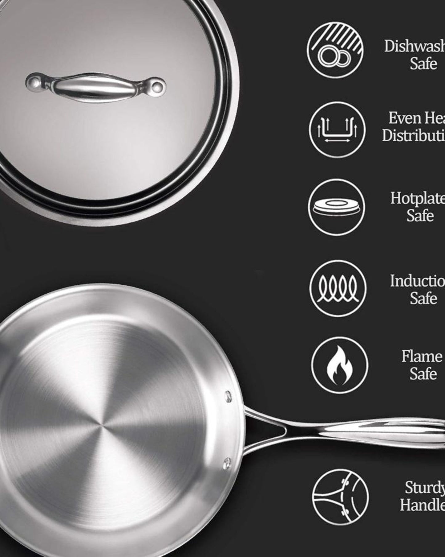 Milton Pro Cook Fry Pan 26cm 2.2L Steel
