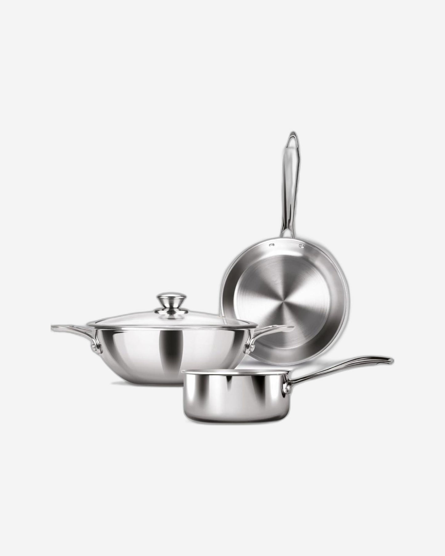 Milton Pro Cook Cookware Set 3Pc Steel