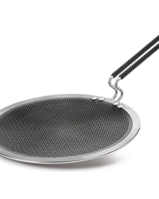 MILTON Pro cook Triply Hexa Tech Induction Stainless Steel Concave Tawa, 26 cm, Silver, Honeycomb Non-Stick